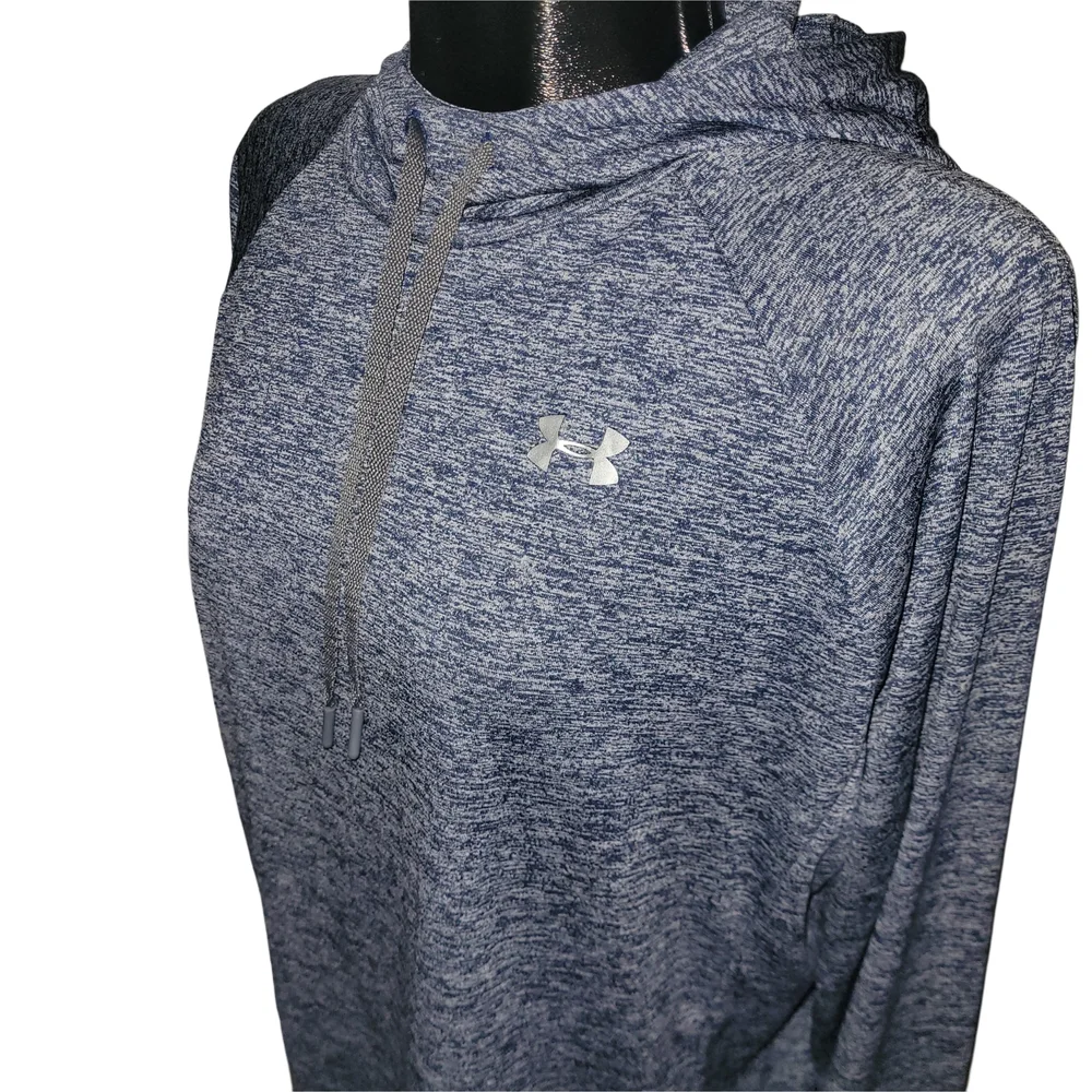 Under Armour Women's Blue Heathered Pullover Activewear Top Size XL - Picture 3 of 7
